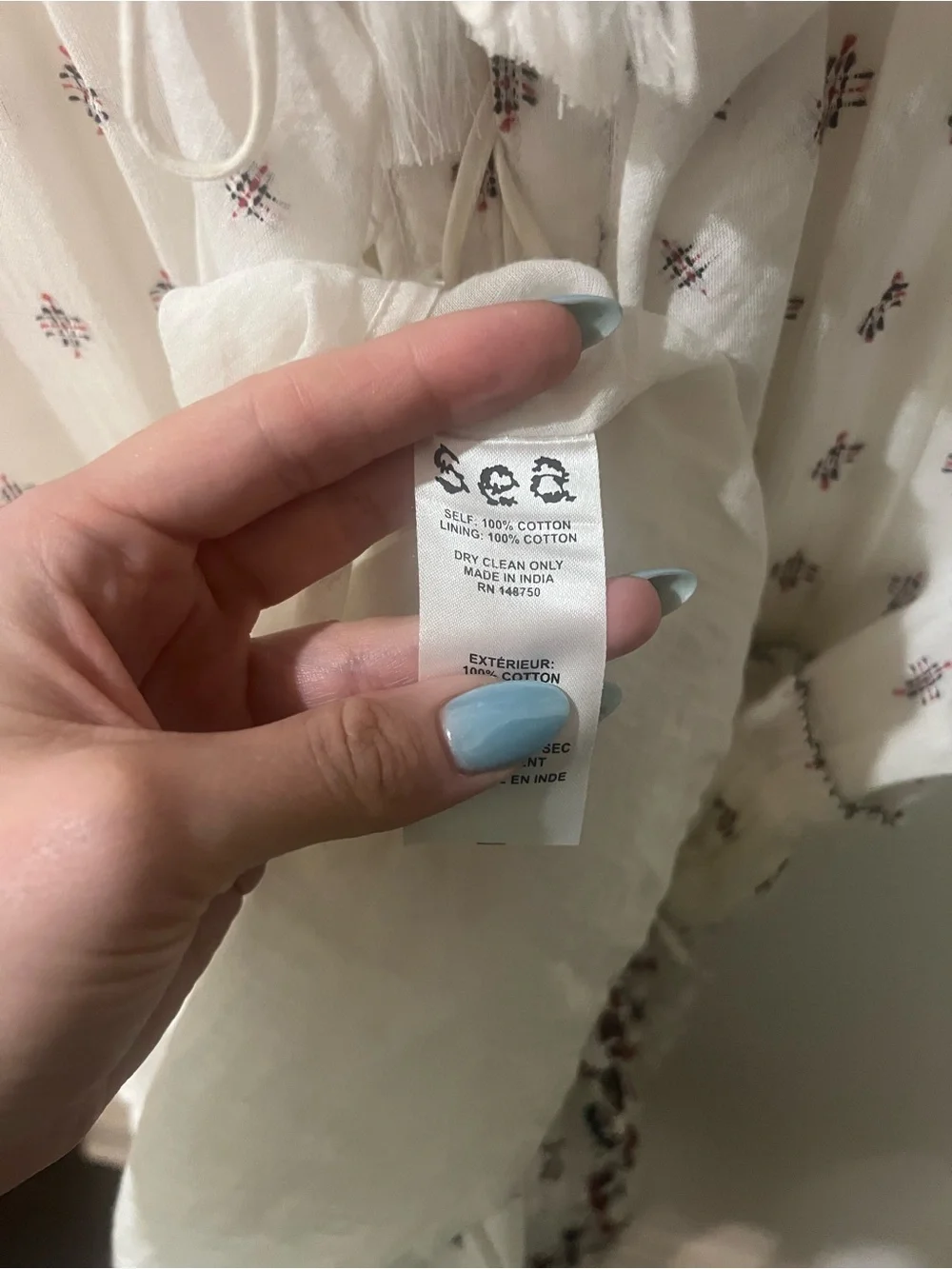 Sea New York Cream Maxi Dress with Brown Floral Border - Picture 5 of 6